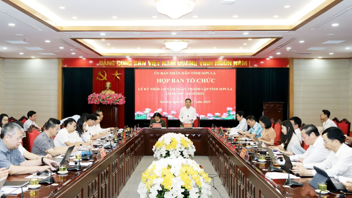 Họp Ban tổ chức Lễ kỷ niệm 130 năm Ngày thành lập tỉnh Sơn La