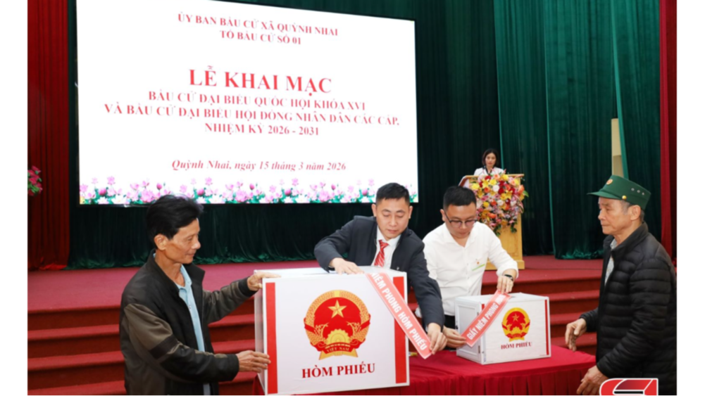 Diễn tập công tác bầu cử tại xã Quỳnh Nhai